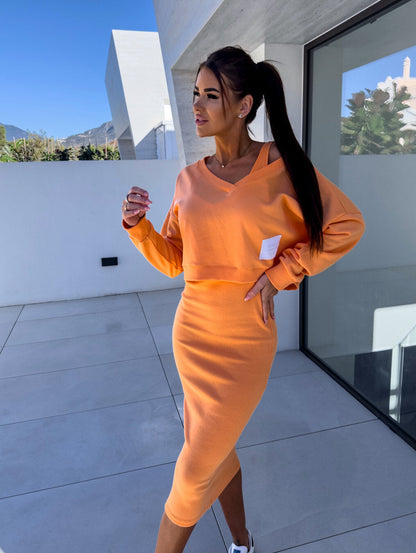 Antonia Elevated Luxes Sweatshirt and Dress Set Occasion Wear