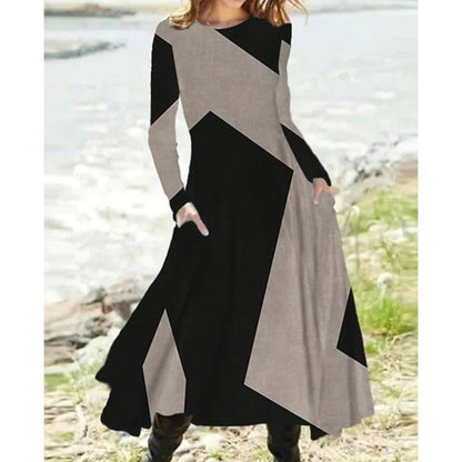 Aixa Aesthetic Women's Long Sleeved Midi Dress Premium Wardrobe Essential