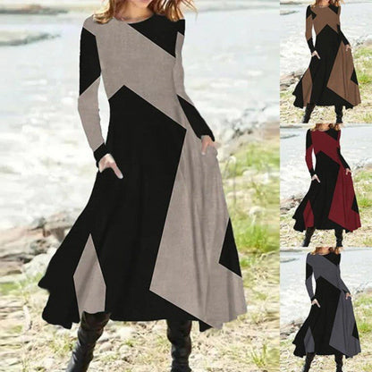 Aixa Aesthetic Women's Long Sleeved Midi Dress Premium Wardrobe Essential