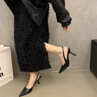 Chunky Transparent PVC Summer Stylish  New High Low Heel Pumps
