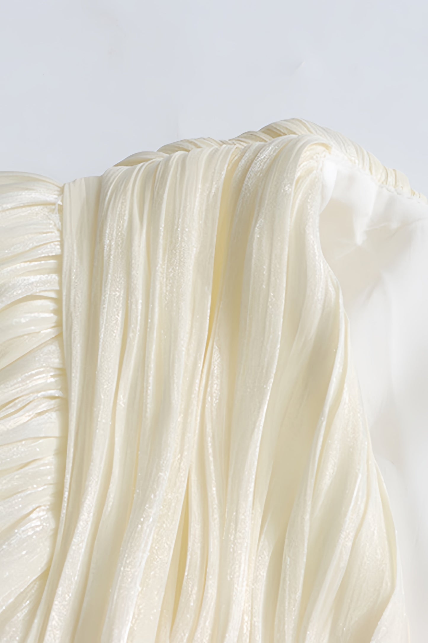 Clark White 3D Flower Pleated Mini Dress