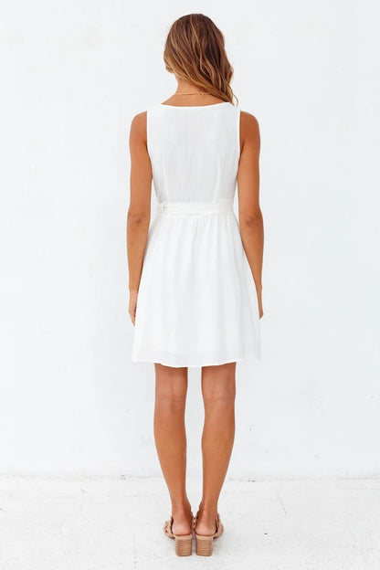 Francis Cotton Pocketed Button Down Shirt Dress
