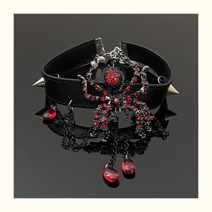 Dark Punk Spider Fashion Vintage Tassel Necklace