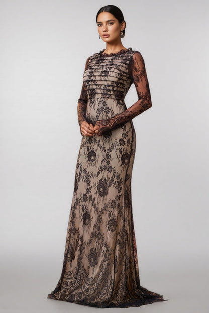 Remington Mesh Fishtail Maxi Dress