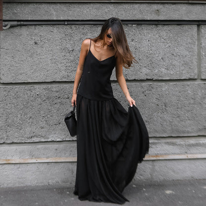 Elegant Design V neck Brace Slim Slimming Elegant Evening Dress French Anklet