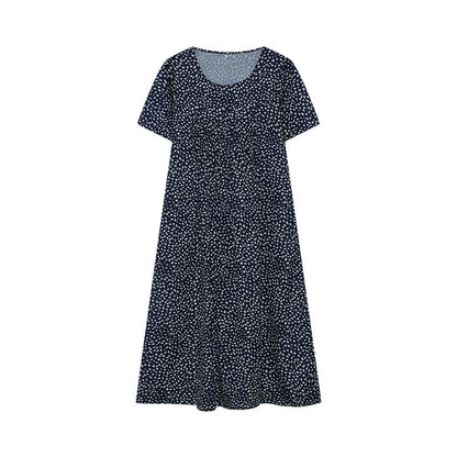 Jenni Statement Women's Floral Midi Dress with Pleated Design Boutique Collection