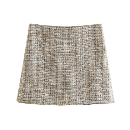 A-line Tweed Mini Skirt