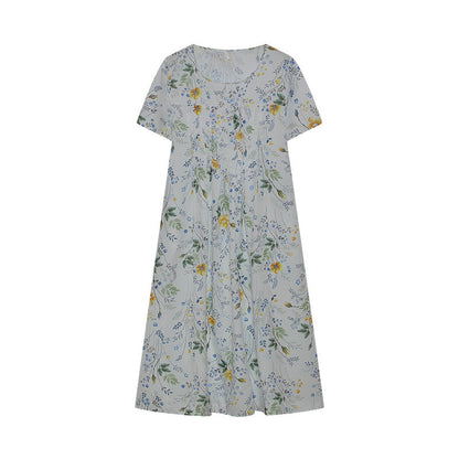 Jenni Statement Women's Floral Midi Dress with Pleated Design Boutique Collection