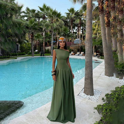 Evening Dress Elegant off the Shoulder Maxi Dress Women Dress Summer