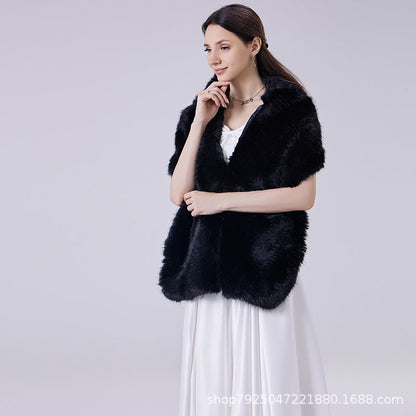 Bridal Wedding Fauxfur Dress Long Winter Scarf