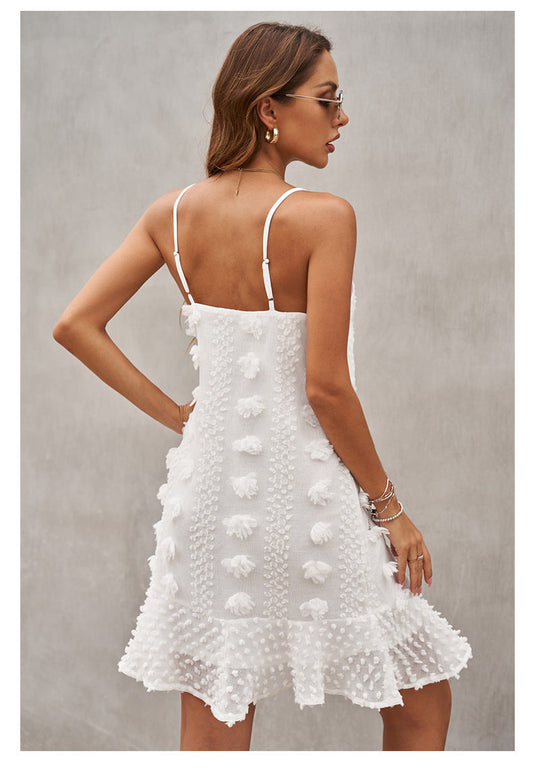 Prairie Winds Textured Tie Dress Natural