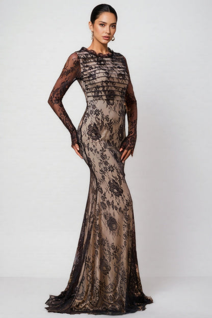 Remington Mesh Fishtail Maxi Dress