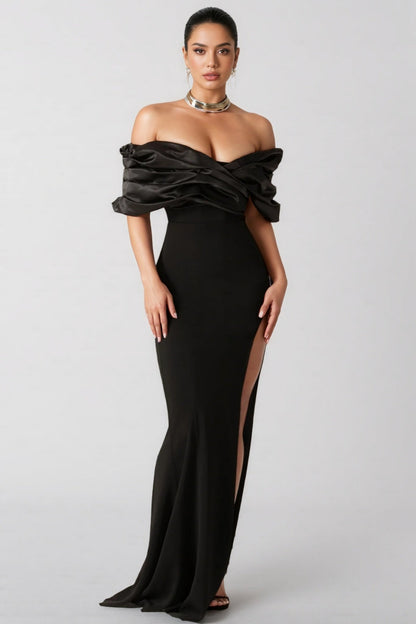 Tiana Solid Colour Wrap Hip Dress