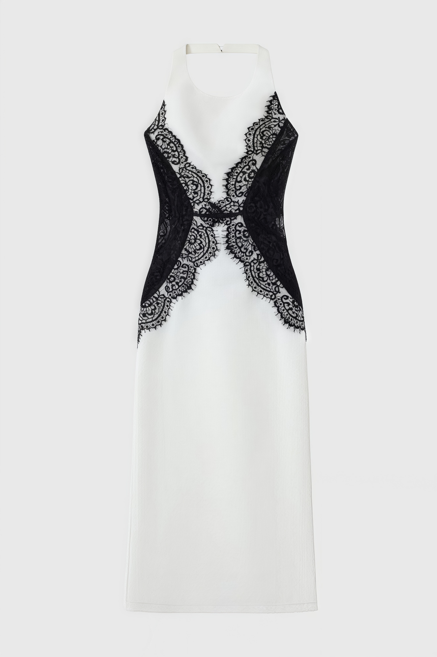Kellan Crepe And Lace Open Back Maxi Dress