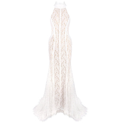 Chinese Retro Morning Gowns Bridal Wedding Toast Dress White Dress Cheongsam Slim Fit Evening Dress