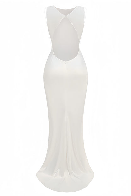 Jabez Fishbone Backless Maxi Dress