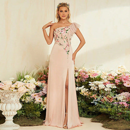 Evening Dress Deep V Plunge neck High Slit Backless Evening Dress Cocktail Party Dress Evening Dress