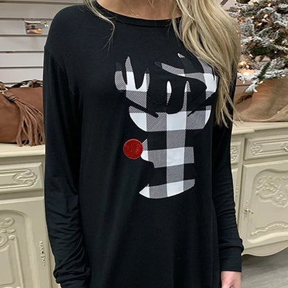 Festive Cozy Printed Comfortable LongSleeve Warm Stylish Christmas Casual Suit