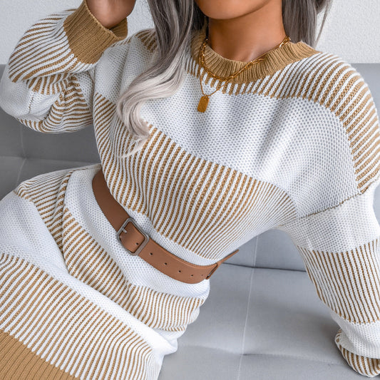 Tacoma Striped Knit Sweater Dress FINAL