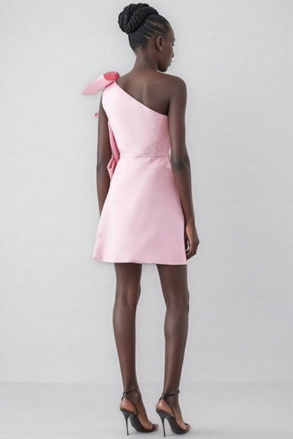 Rila Barbie Pink Big Bow Mini Dress