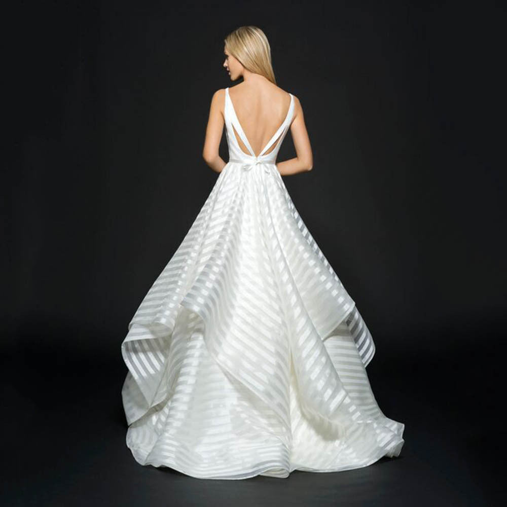 Backless Lace Mid Waist Small Tail Beautiful Light Luxury White Fresh Simple Wedding Dress Dress