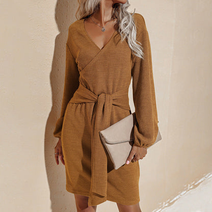 Rebecca Drape Knit Sweater Dress FINAL