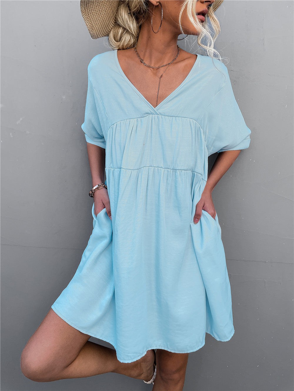 Cheers To Summer Pocketed Tassel Dress Ocean FINAL