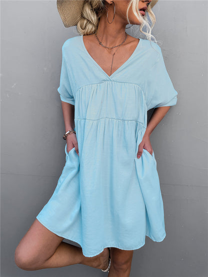 Cheers To Summer Pocketed Tassel Dress Ocean FINAL