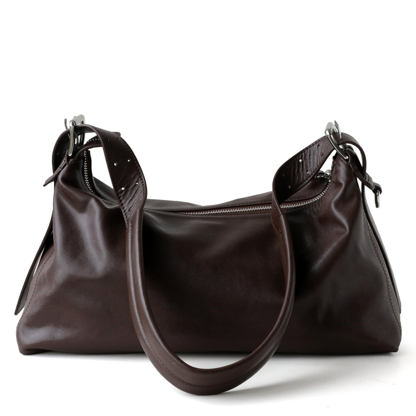 Lydia - Classic Brown Leather Shoulder Bag