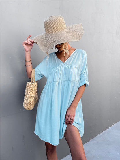 Cheers To Summer Pocketed Tassel Dress Ocean FINAL