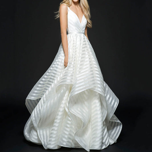 Backless Lace Mid Waist Small Tail Beautiful Light Luxury White Fresh Simple Wedding Dress Dress