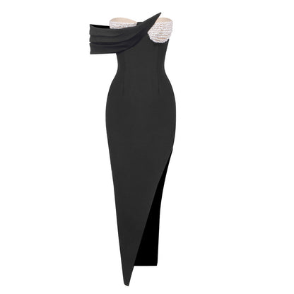 Special Shaped Baroque Pearl Chest Cup Dress Dress