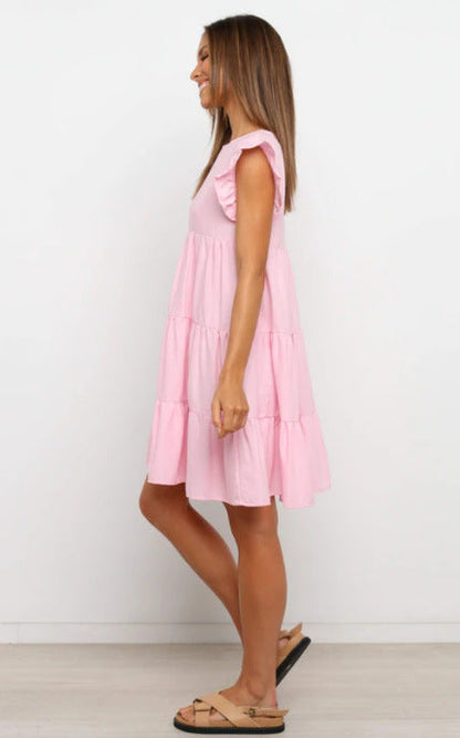 Innocence Linen Blend Babydoll Dress Lavender FINAL