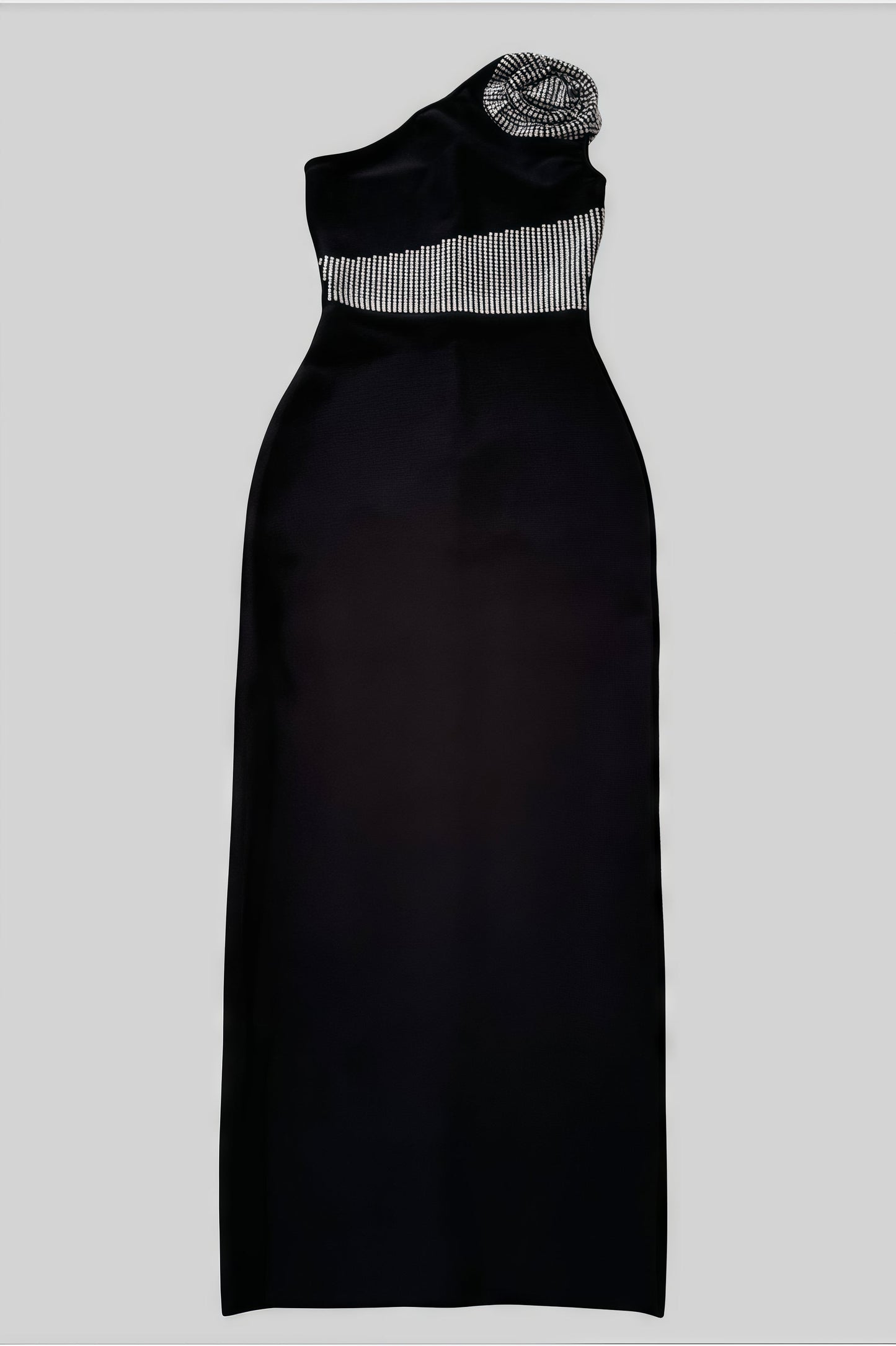 Evelda Sleeveless Rhinestone Floral Maxi Dress