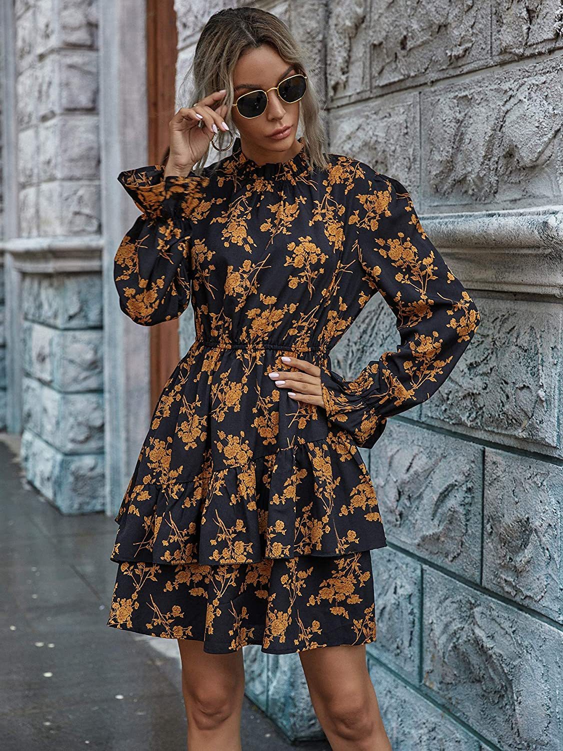 Confidently Me Adjustable Balloon Sleeve Dress FINAL