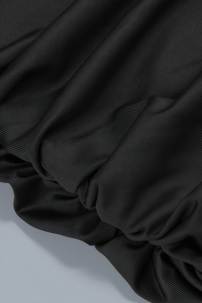Lazze Black plunge Cowl Neck Maxi Dress