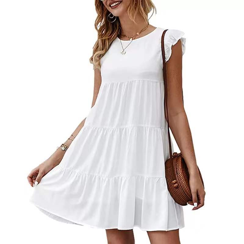 Good Karma Cotton Tiered Babydoll Tunic White