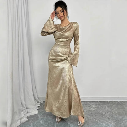 Nadia Boutique Women's Evening Dress with Shiny Surface Everyday Luxe Edit