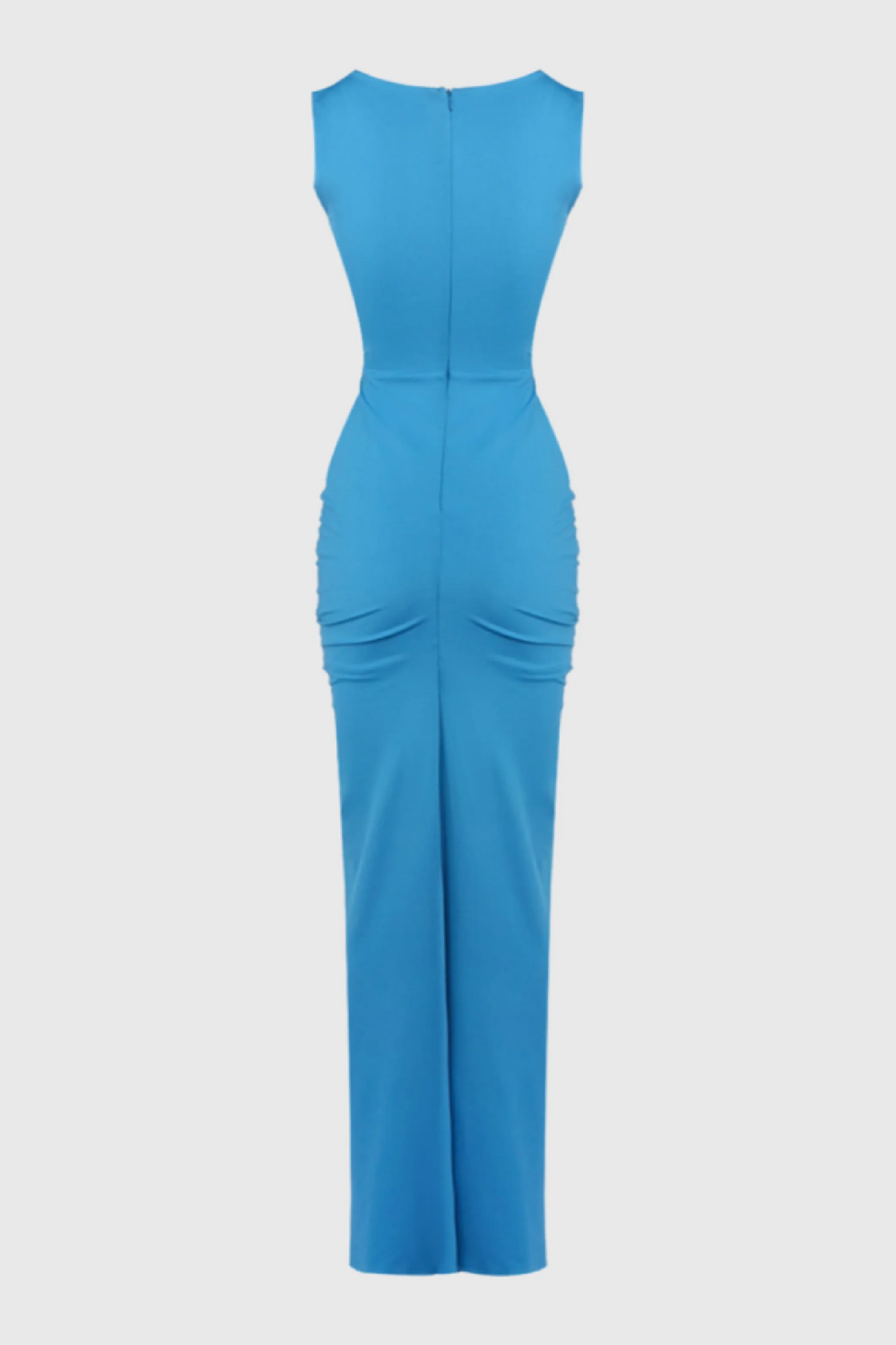 Celeste Blue Openwork Maxi Dress