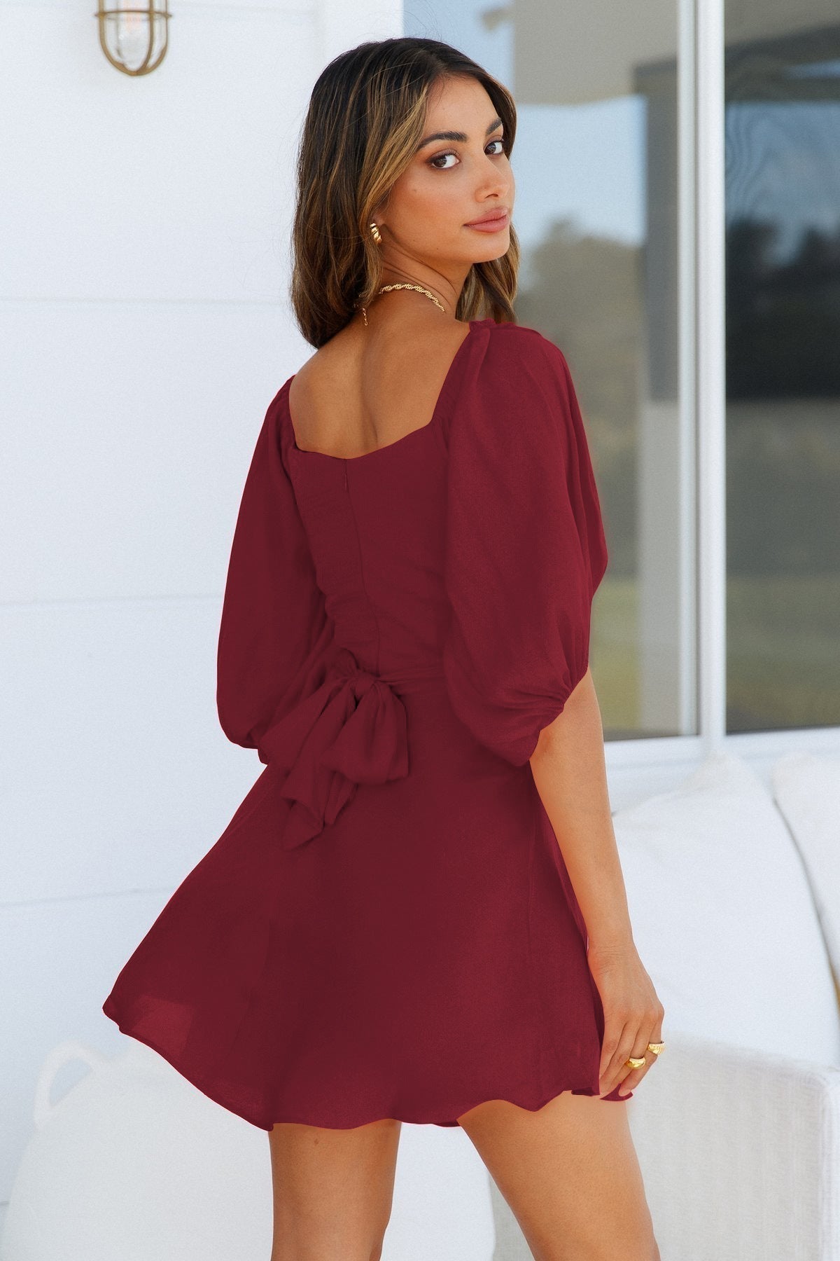 Della Balloon Sleeve Dress Orchid FINAL