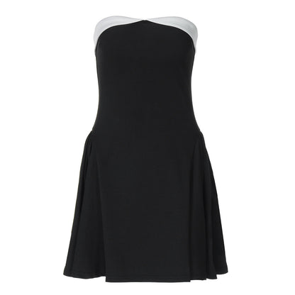 Backless Zipper off Shoulder Tube Top Dress