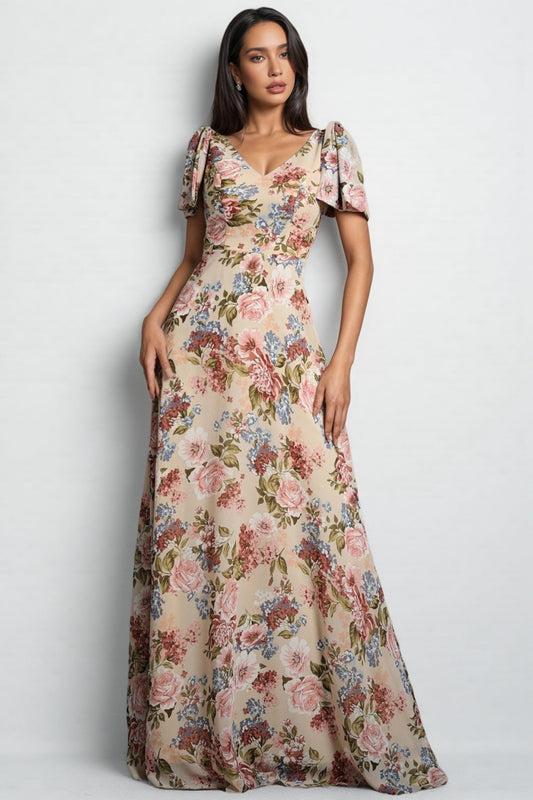 Rosia A-line Floral Maxi Dress