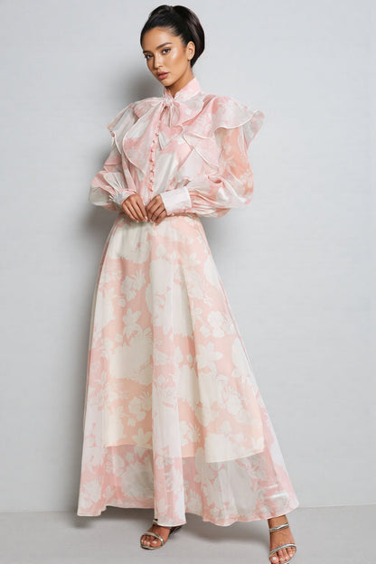 Caldris Floral Printed Maxi Dress Set