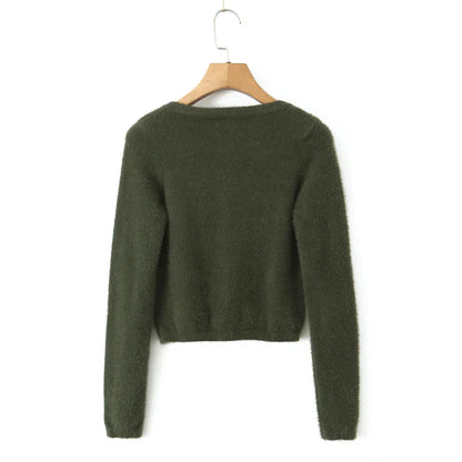 Knitted Cardigan With Camisole Dress Two - piece Set