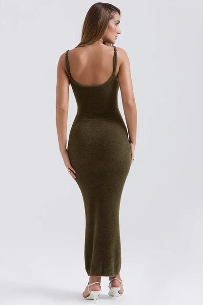 Knitted Cardigan With Camisole Dress Two - piece Set