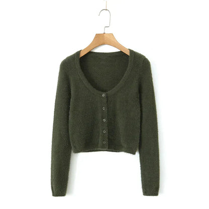 Knitted Cardigan With Camisole Dress Two - piece Set
