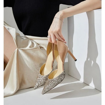 Sequin  Pointed Fashion Luxury Party Dress Hot Sale High Heel