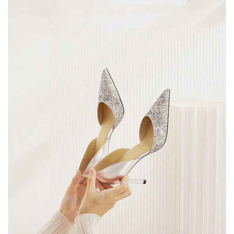 Sequin  Pointed Fashion Luxury Party Dress Hot Sale High Heel
