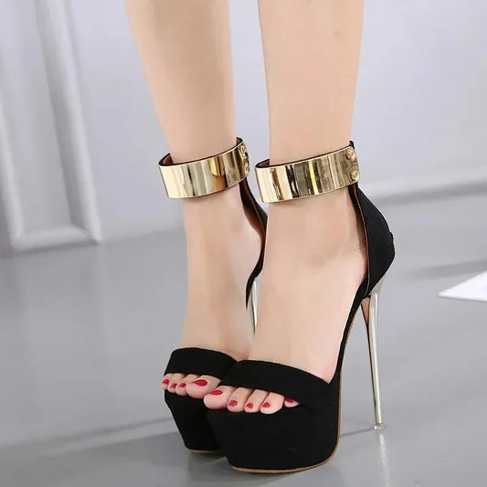 Glamorous  Women’s 16CM High Heel Summer High Platform Open Toe High Heel
