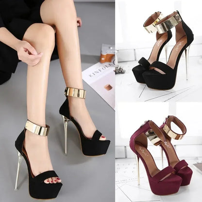 Glamorous  Women’s 16CM High Heel Summer High Platform Open Toe High Heel